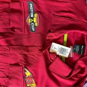 Disney Pixar Red Piston Cup Mechanic shirt dress